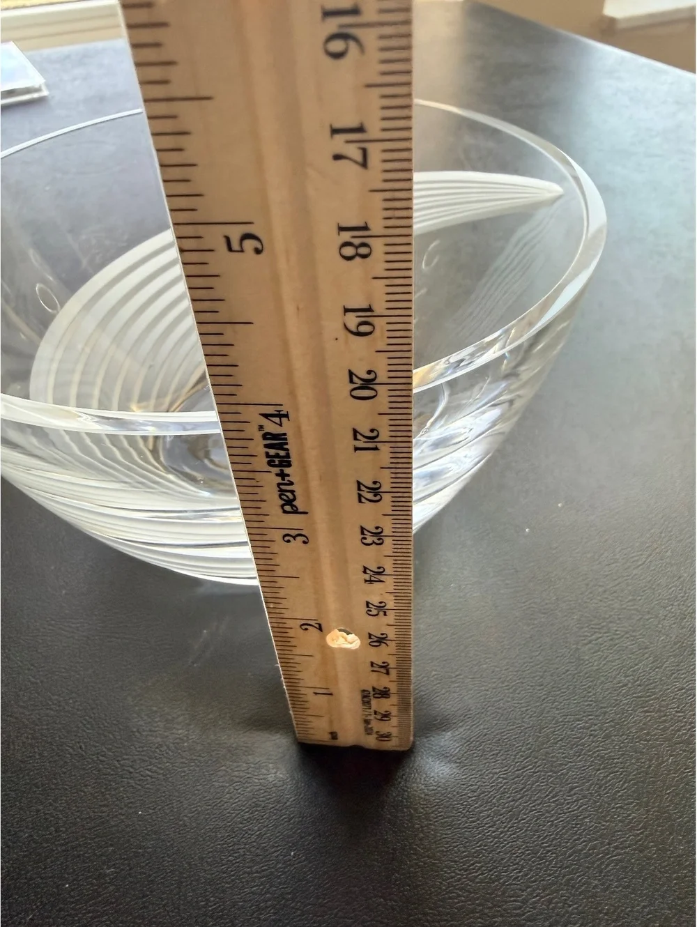 Vintage Lenox Windswept Crystal Bowl – Frosted Swirl Design – USA